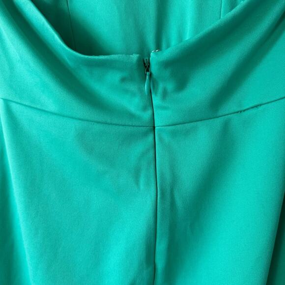 AQ/AQ Sienna Mint Green Halter Neck Sleeveless Open Back Slit Maxi Dress Size 4 - Picture 5 of 9